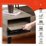 WLIVE Wood Lift Top Coffee Table with Hidden Compartment and Adjustable Storage Shelf, Lift Tabletop Dining Table for Home Living Room, Office, Rustic Oak
