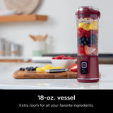 Ninja BC155PS Blast Two-Pack Portable Blender, Cordless, 18oz. Vessel, Personal Blender-for Shakes & Smoothies, BPA Free, Leakproof-Lid & Sip Spout, Rechargeable, Dishwasher Safe Parts, Peach & Stone
