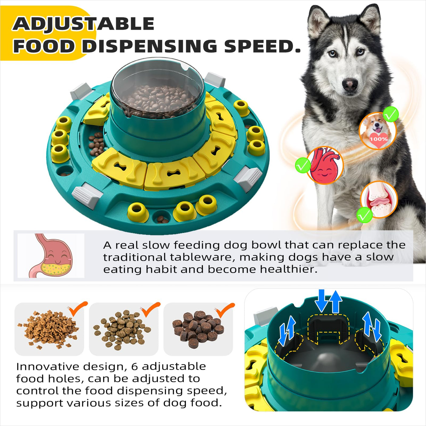 KADTC Dog Puzzle Toys Level 4 in 1 Advance Complicated for Smart Dogs Interactive Puppy Brain Mental Stimulation Game Boredom Enrichment Self Play Slow Feeder Food Feeding Dispenser Treat Puzzles Toy