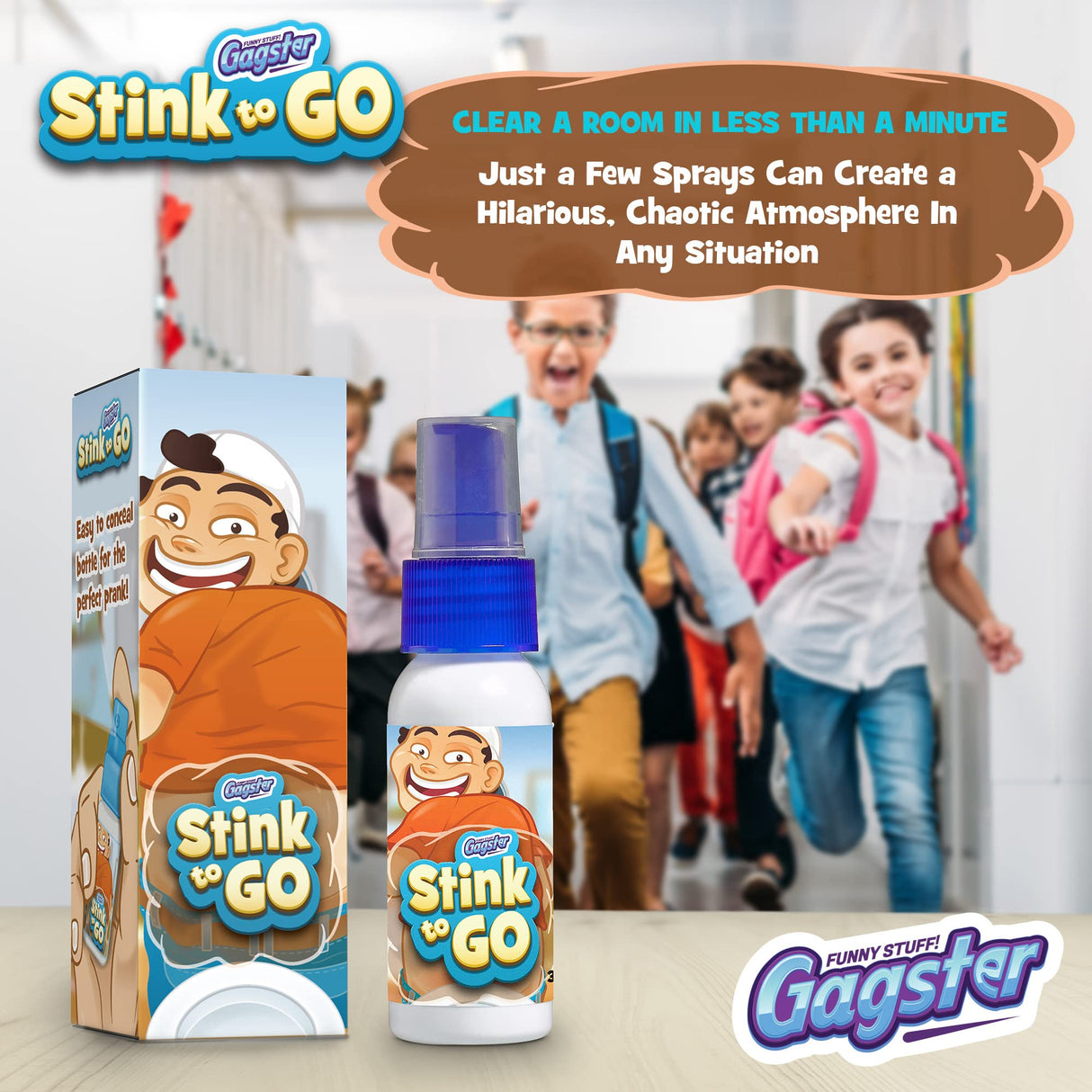 Gagster Prank Perfume - Hilarious Liquid Stink Spray Fragrance Bottle - Gag Gift for Fun Stuff Pranksters - Extra Strong - Girlfriend Prank - Realistic Package - Smelly Fake Perfume Atomizer