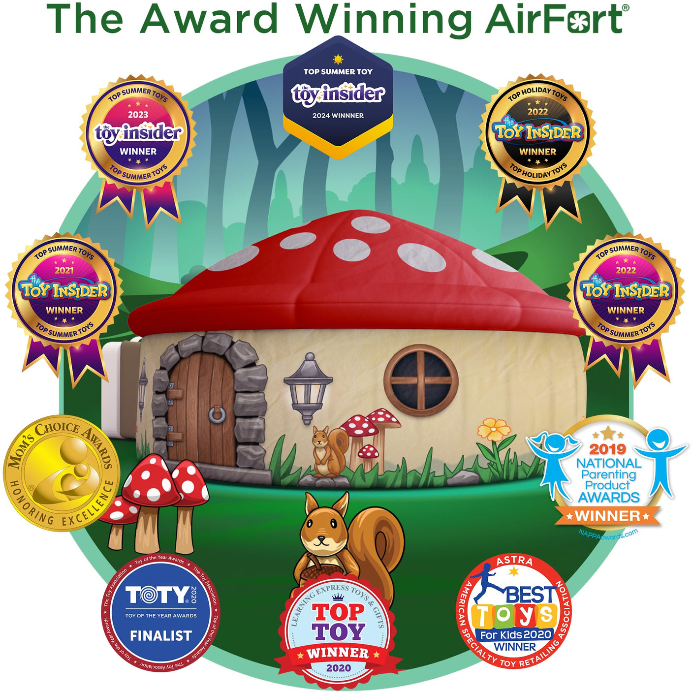 The Original Patented AirFort - Build A Fort in 30 Seconds, Inflatable Fort for Kids, Play Tent for 3-14 Years, A Playhouse Where Imagination Runs Wild, Fan not Included (Starry Night)