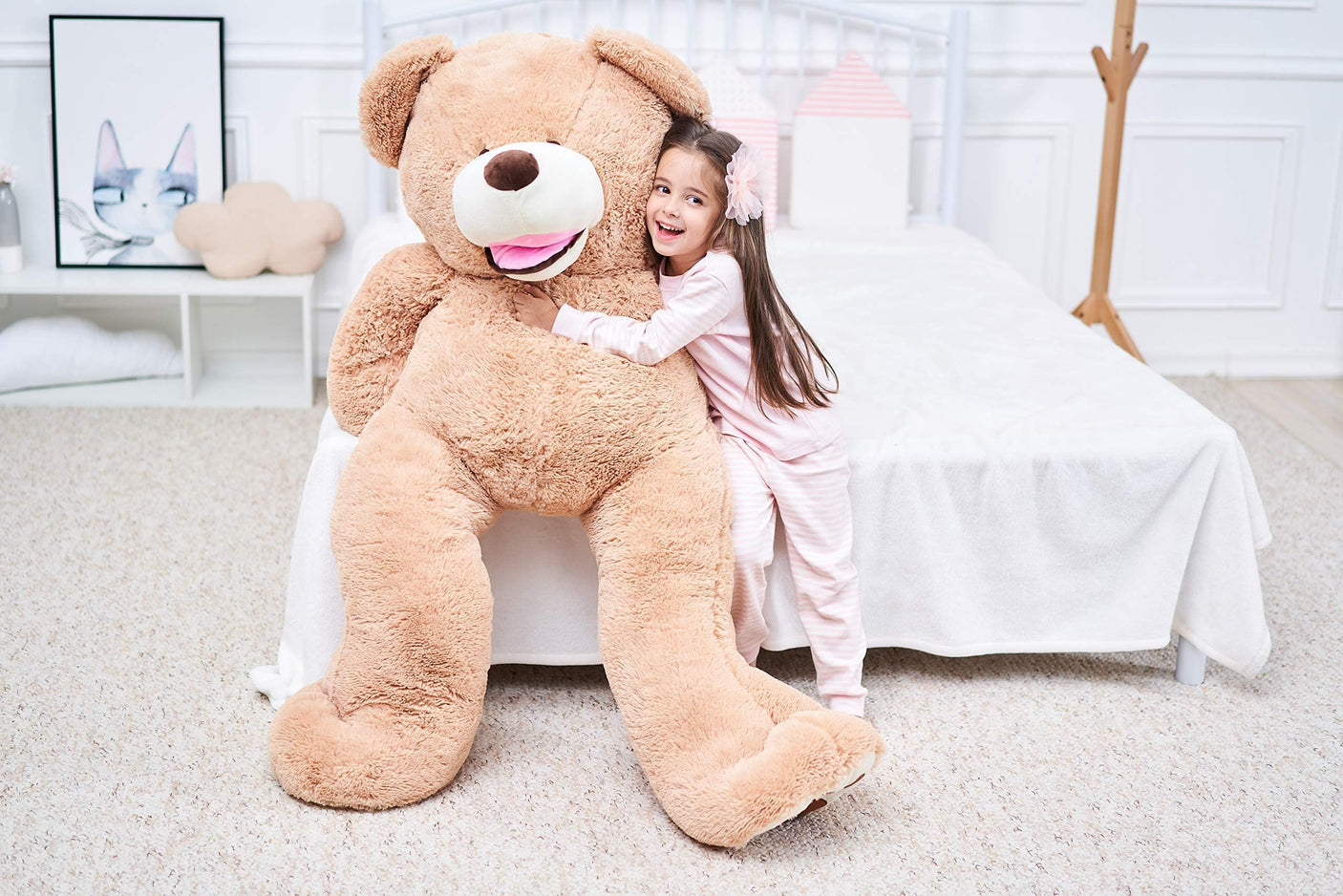 IKASA Giant Teddy Bear Plush Toy Stuffed Animals(Brown,78 inches)