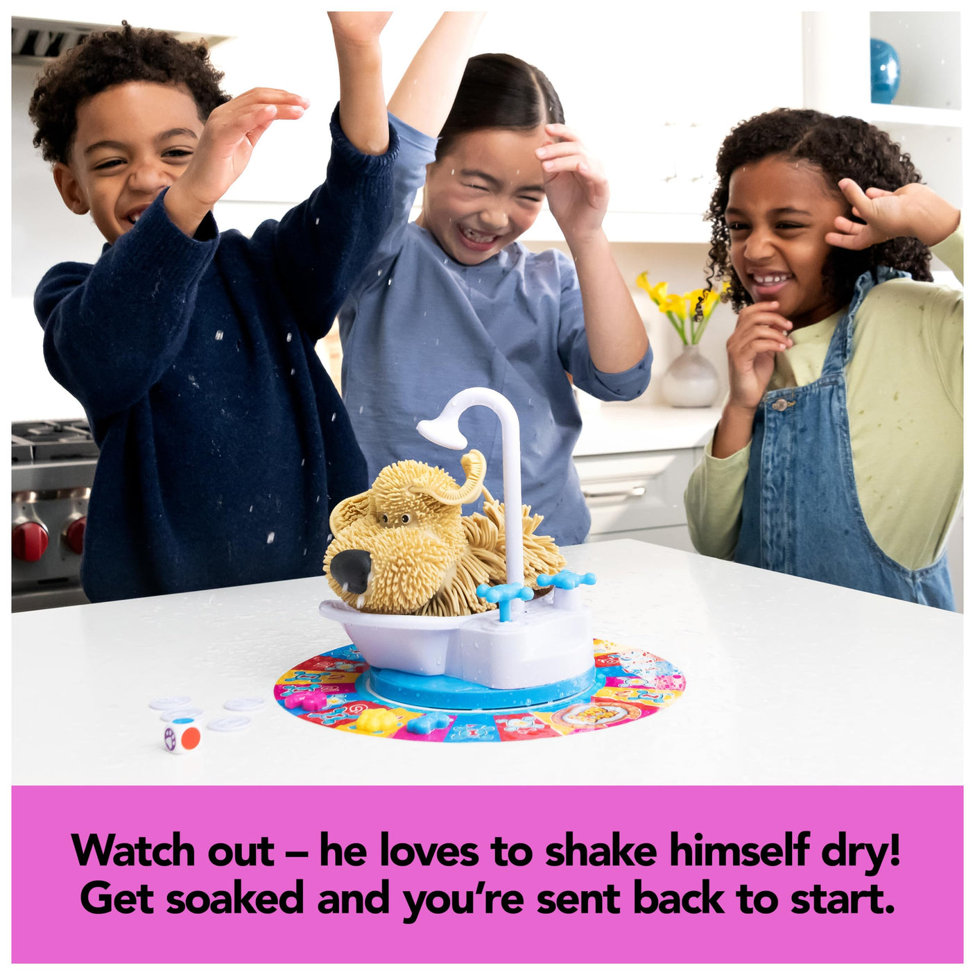 Spin Master Games, Soggy Doggy, The Award-Winning Wet & Silly Kids Board Game for Family Game Night, Interactive Dog Toy, Screenless Activity for Kids & Family, 2-4 Players, for Ages 4 & Up