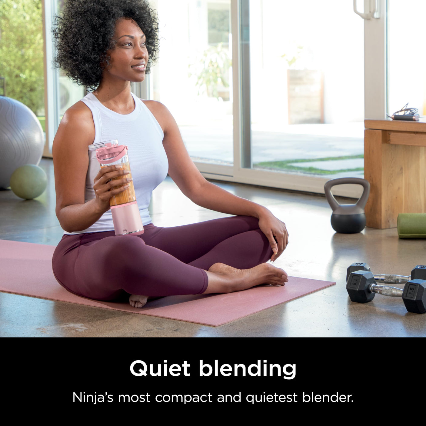 Ninja BC155PS Blast Two-Pack Portable Blender, Cordless, 18oz. Vessel, Personal Blender-for Shakes & Smoothies, BPA Free, Leakproof-Lid & Sip Spout, Rechargeable, Dishwasher Safe Parts, Peach & Stone