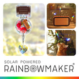 Kikkerland Solar Powered Rainbow Maker – Prism Suncatcher, Fun Home Window Decor – Unique Gift for Christmas & Birthdays – Single Crystal