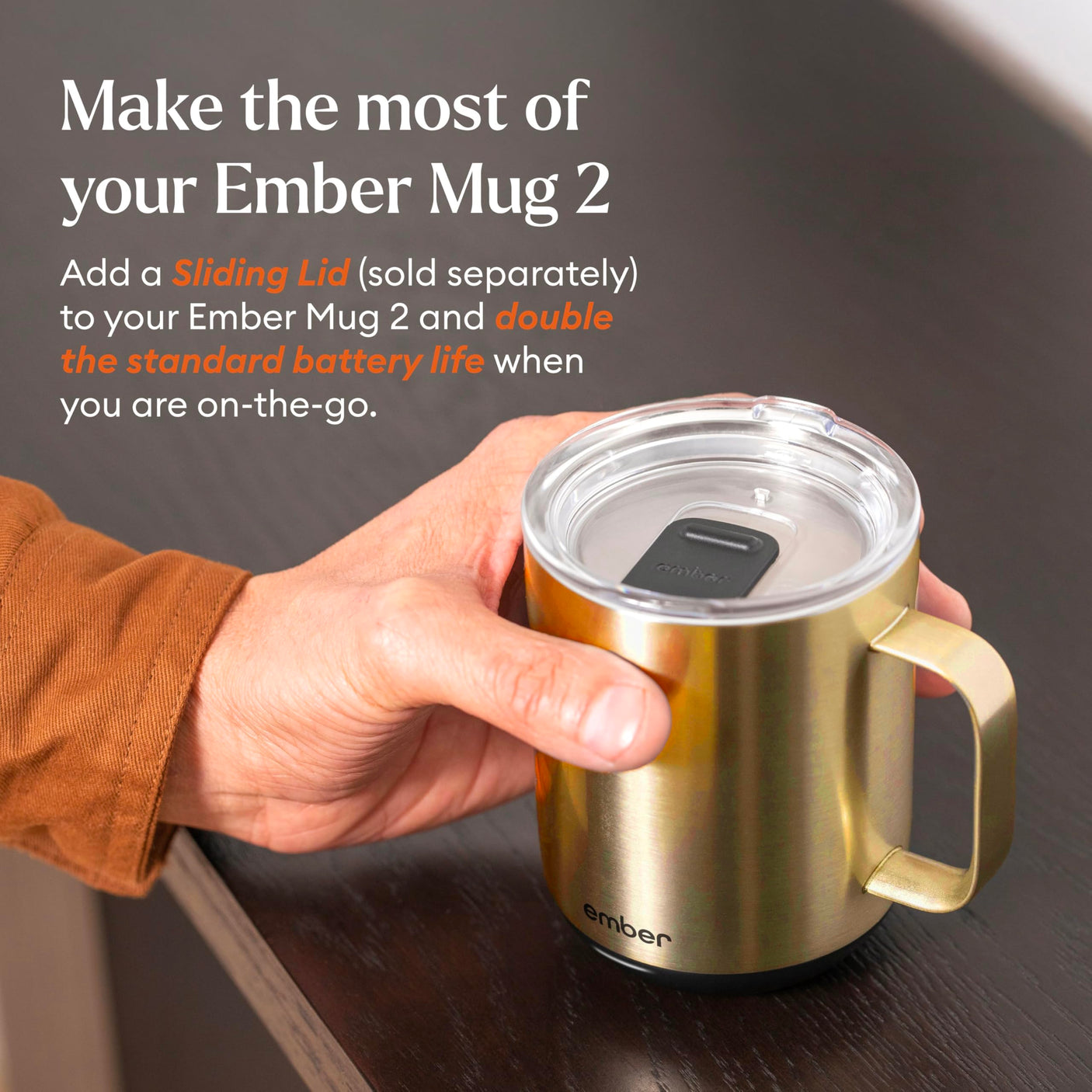 Ember Temperature Control Smart Mug 2, 14 Oz, App-Controlled Heated Coffee Mug with 80 Min Battery Life and Improved Design, White