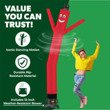 LookOurWay Air Dancers Wacky Waving Inflatable Tube Man Set - 10 Feet Tall Inflatable Dancing Man with Blower - Red