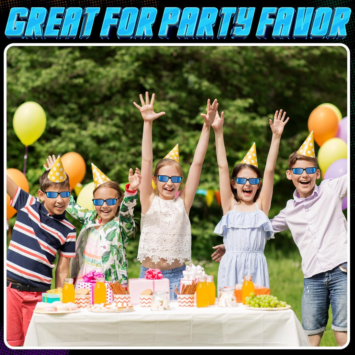 Spy Glasses for Kids in Bulk - (Pack of 3) Spy Sunglasses Rear View to See Behind You, for Fun Party Favors, Spy Gear Detective Gadgets Gift for Boys & Girls Great for Goodie Bags, Carnival Prizes