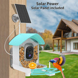 Bird Feeder with Camera,AI Identify Birds Species,Smart Birds Camera with Solar Powered,Auto Record 2K Birds Video in Backyard,Instant Notifications,Ideal Gifts for Family and Bird Lovers,Navy Blue