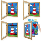Golden State Art, 10x12.5 Kids Art Frames, Front-Opening Picture Frame Great for Kids Drawings, Artworks, Children Art Projects, Schoolwork, Home or Office (Walnut Set of 2)