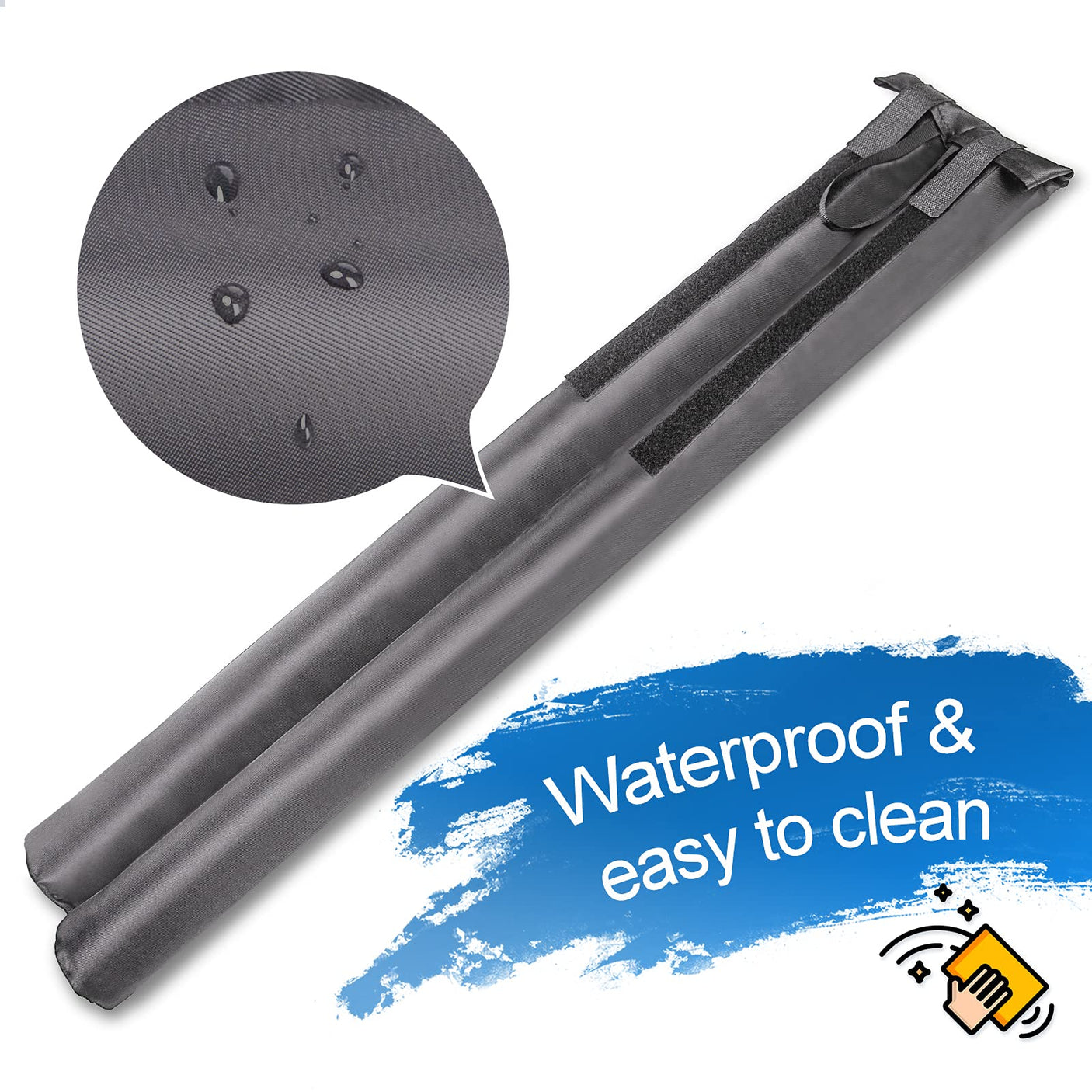 MAXTID Large Door Draft Stopper for Bottom of Doors 36” Under Door Draft Noise Blocker Black Gap Stoppers Door Draft Guard for Bottom of Doors Adjustable Door Seal Sweep Draft Home Essentials Gadgets