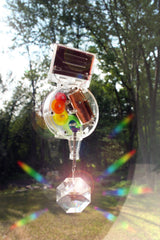Kikkerland Solar Powered Rainbow Maker – Prism Suncatcher, Fun Home Window Decor – Unique Gift for Christmas & Birthdays – Single Crystal