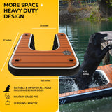 DOK Dog-DOK Inflatable Dock Platform: Safe & Easy Water Access for Dogs Up to 230 lbs; Floating Non-Slip EVA Foam with Dog Boat Ramp for Pool, Dock, & Lake | Military Grade & High Visibility