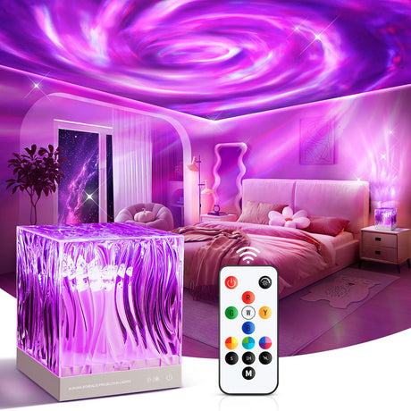 Northern Lights Projector,18 Colors Galaxy Projector for Bedroom Accessories,Remote Galaxy Light Projector Night Light for Kids,Cute Room Decor Aesthetic Teen Girl Gifts for Teens Girls Boy,Cool Stuff