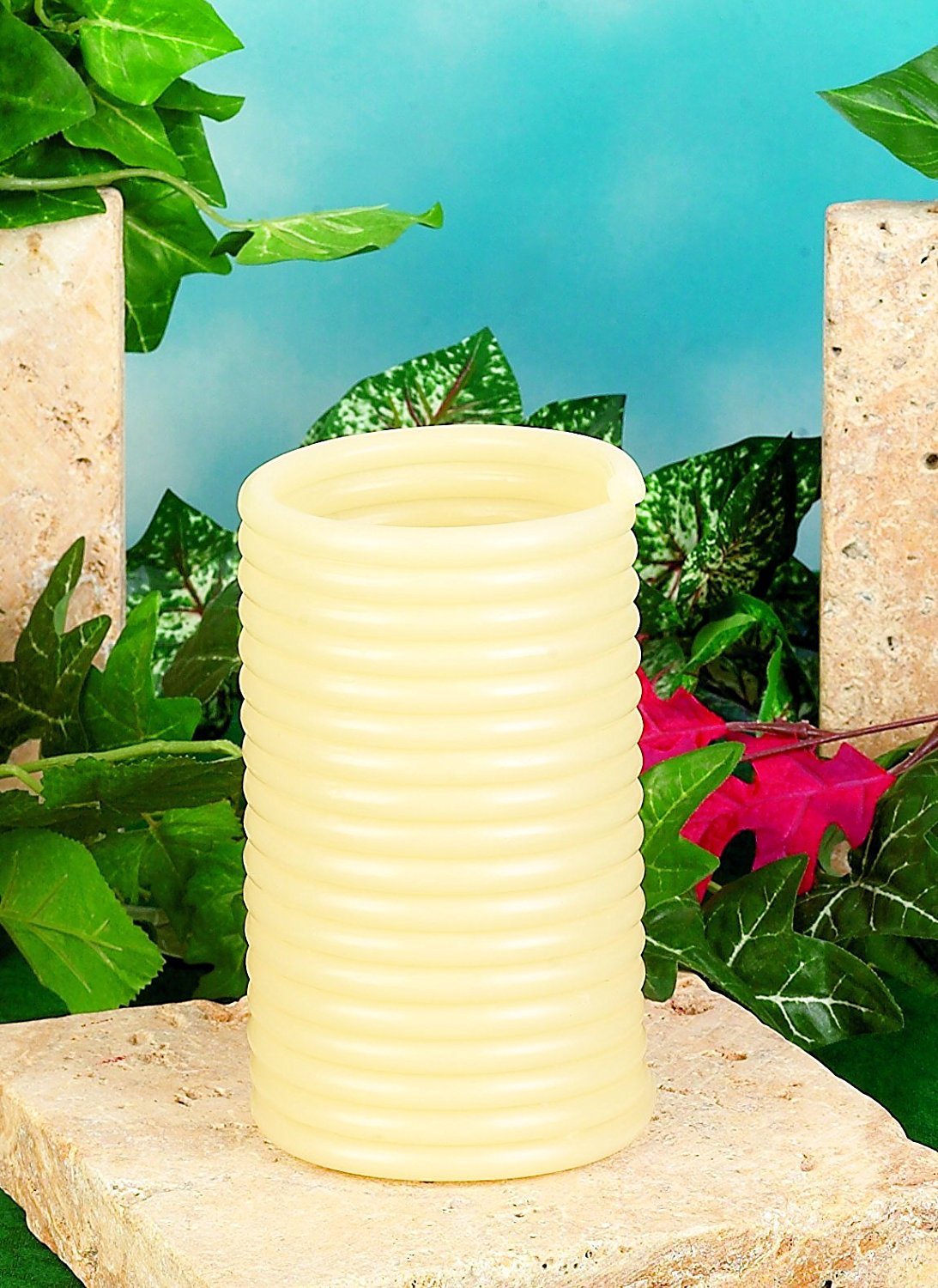 Candle by the Hour 80-Hour Vertical Candle, Eco-friendly Natural Beeswax with Cotton Wick