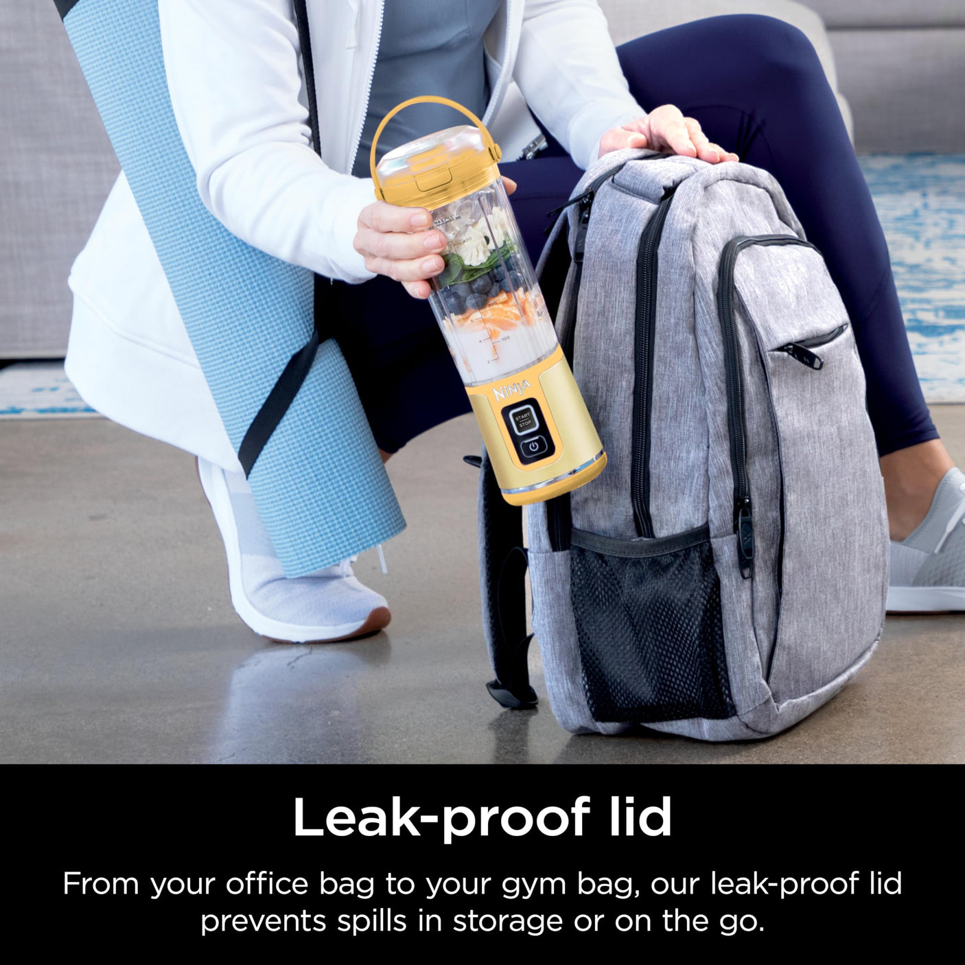 Ninja BC155PS Blast Two-Pack Portable Blender, Cordless, 18oz. Vessel, Personal Blender-for Shakes & Smoothies, BPA Free, Leakproof-Lid & Sip Spout, Rechargeable, Dishwasher Safe Parts, Peach & Stone