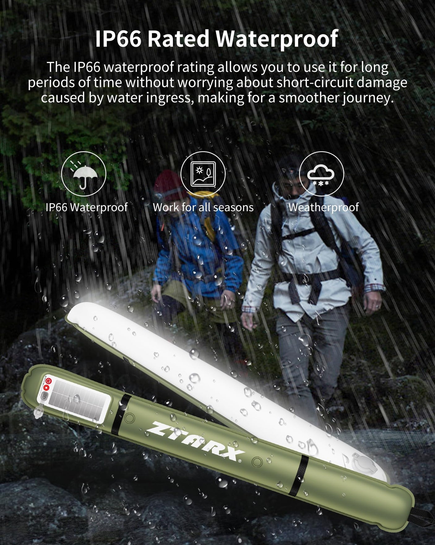 Inflatable LED Light Portable Lightweight Multicolor Camping Light Trip (4 Lighting Modes)