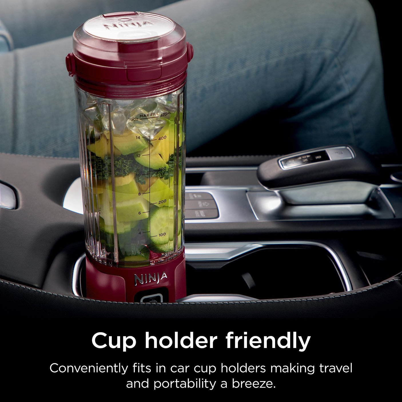 Ninja BC155PS Blast Two-Pack Portable Blender, Cordless, 18oz. Vessel, Personal Blender-for Shakes & Smoothies, BPA Free, Leakproof-Lid & Sip Spout, Rechargeable, Dishwasher Safe Parts, Peach & Stone