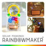 Kikkerland Solar Powered Rainbow Maker – Prism Suncatcher, Fun Home Window Decor – Unique Gift for Christmas & Birthdays – Single Crystal
