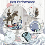 Fowocu Funny Cat Shower Curtain Set Teal Blue Sea Ocean Waterproof Fabric Shower Curtains with Animal Octopus Starfish Turtle Anchor Fish Nautical Bathroom Decor (Blue, 72''×72'')