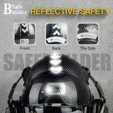 Industrial Safety Helmet with Visor Ear Muffs Hard Hat with Visor Vented Hardhats Construction Work Head Protection ANSI