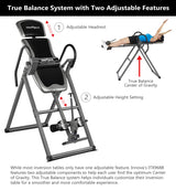 Innova Inversion Table with Adjustable Headrest, Reversible Ankle Holders, and 300 lb Weight Capacity