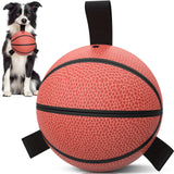 QDAN Premium Dog Toys Balls, Dog Soccer Ball with Straps, Dog Birthday Gifts, Herding Ball, Durable Balls for Small Medium Pet, Puppy Outdoor Toy, Pet Training Soccer Ball, World Cup Soccer (6 Inch)