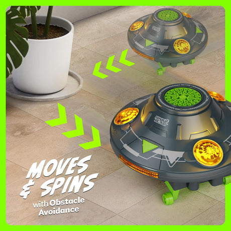 Robot Bubble Machine for Kids - Spins, Moves, Music, Lights - Bubbles Blower, Maker for Boys & Girls - Cool Outdoor Toys - Birthday Gifts for Boy Ages 3 4 5 6 7 8 Year Old Kid Gift