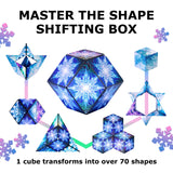 SHASHIBO Holographic Shape Shifting Box - STEM Magnetic Fidget Cube That Transforms Into Over 70 Shapes, Download Fun in Motion Toys Mobile App (Vapor)