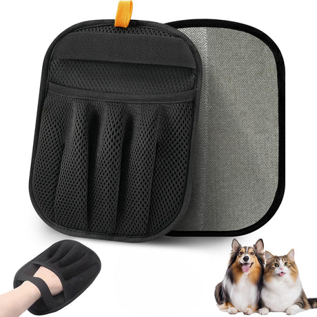 Pet Hair Removal Glove for Cats & Dogs, 2025 Newly Upgraded Five-Finger Electrostatic Pet Hair Gloves, Reusable Pet Hair Remover Tool for Clothing, Couch, Carpet, Car Seat