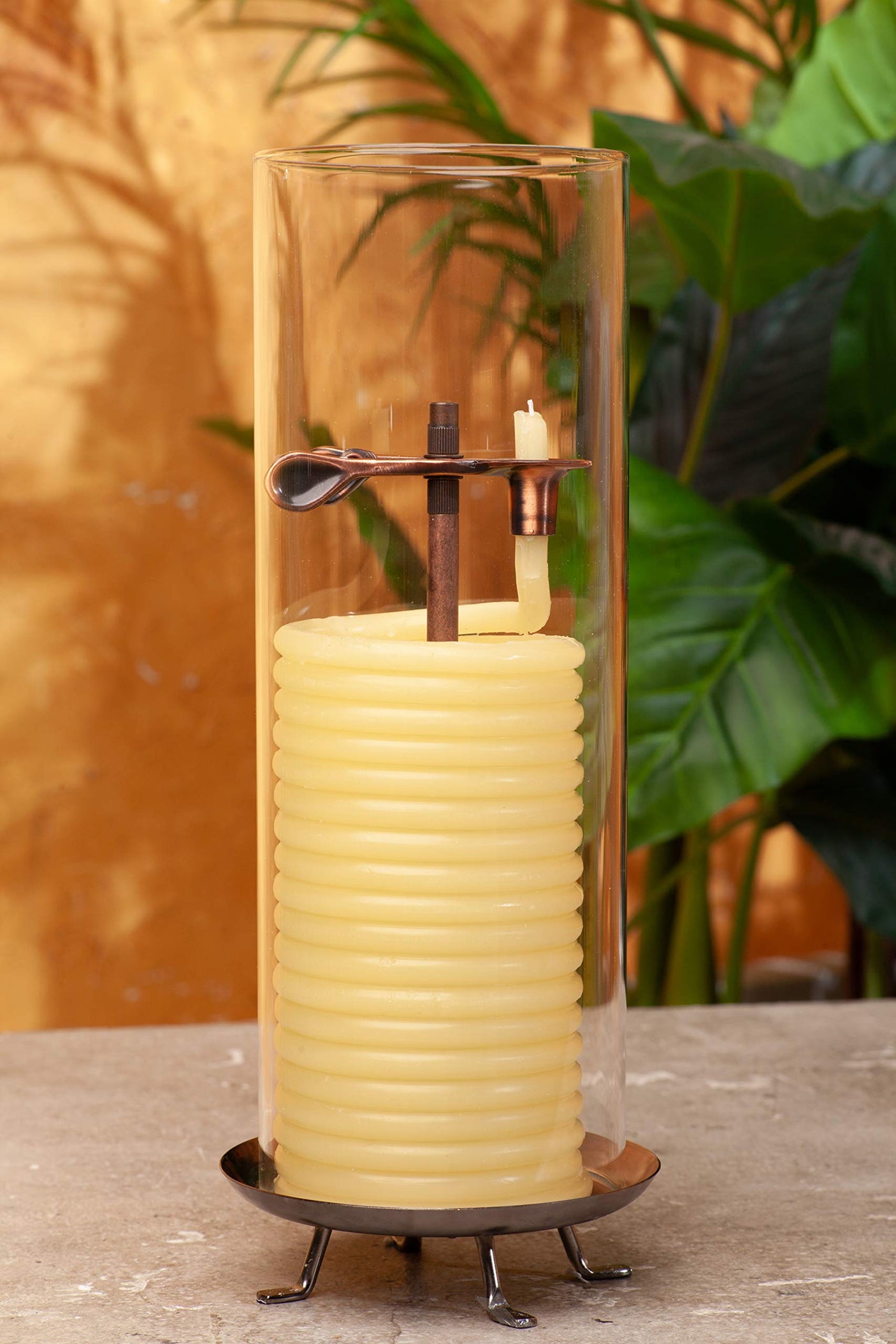 Candle by the Hour 80-Hour Vertical Candle, Eco-friendly Natural Beeswax with Cotton Wick