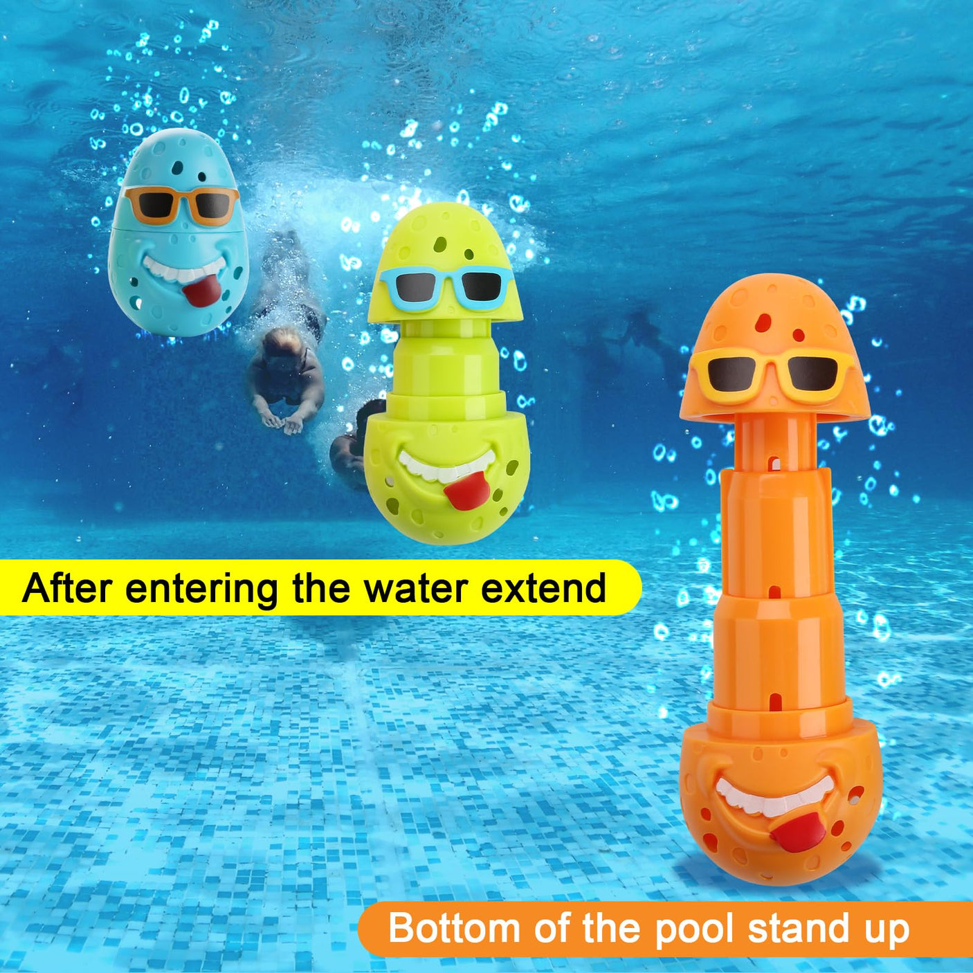 Summer Pool Toys Underwater Diving Games Dive Sticks Duck 3-Pack