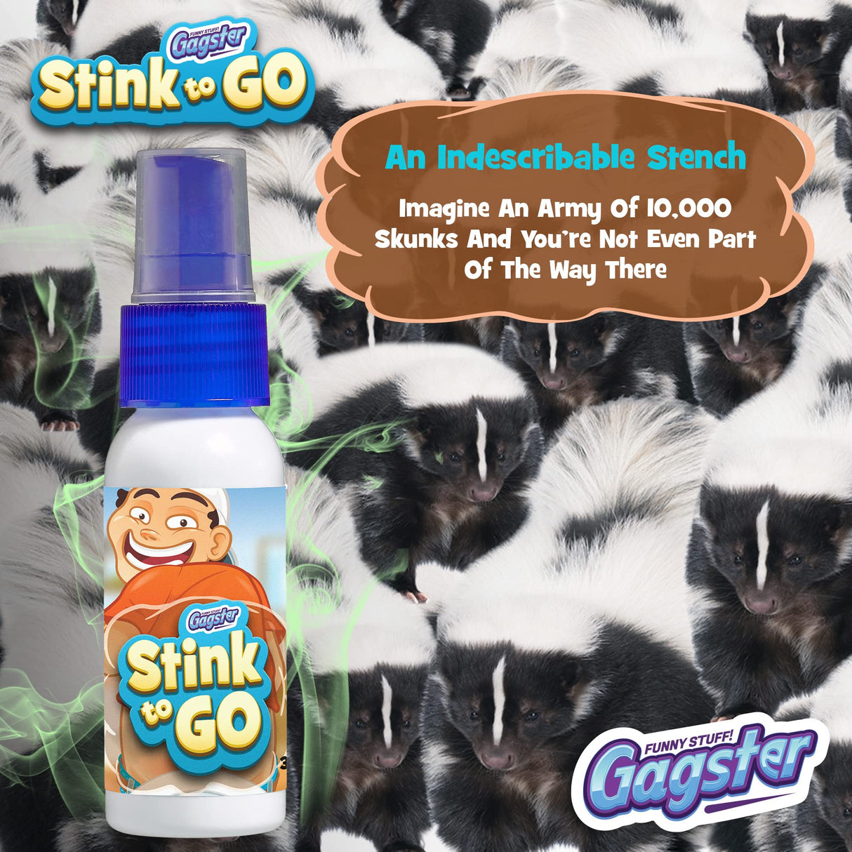 Gagster Prank Perfume - Hilarious Liquid Stink Spray Fragrance Bottle - Gag Gift for Fun Stuff Pranksters - Extra Strong - Girlfriend Prank - Realistic Package - Smelly Fake Perfume Atomizer