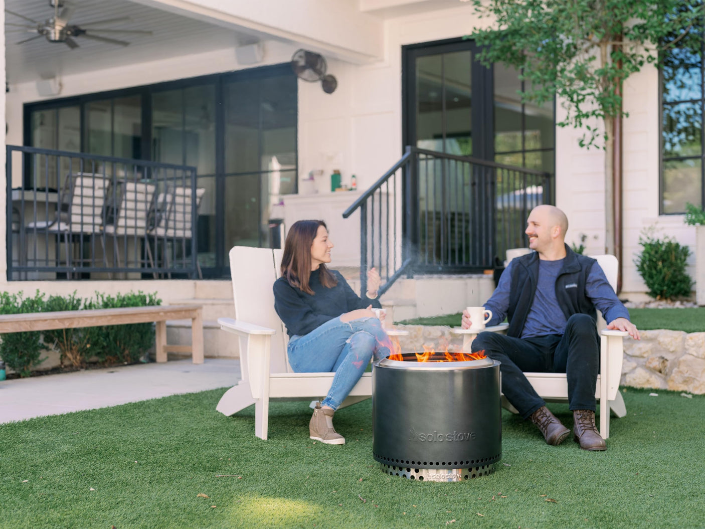 Solo Stove Bonfire with Stand | 19.5" Smokeless Fire Pit, Removable Ash Pan | Portable Stainless Steel Wood Burning Outdoor Fireplace, Ideal for 4–6 People, 21.75 lbs