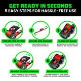 Rhino USA Retractable Ratchet Straps (4-Pack) - 1 Inch x 10 Feet (1,209lb Break Strength) - Heavy Duty Auto Self Retracting Tie Down Straps for Truck, Cargo Trailer, Motorcycle, Rad & More - Green