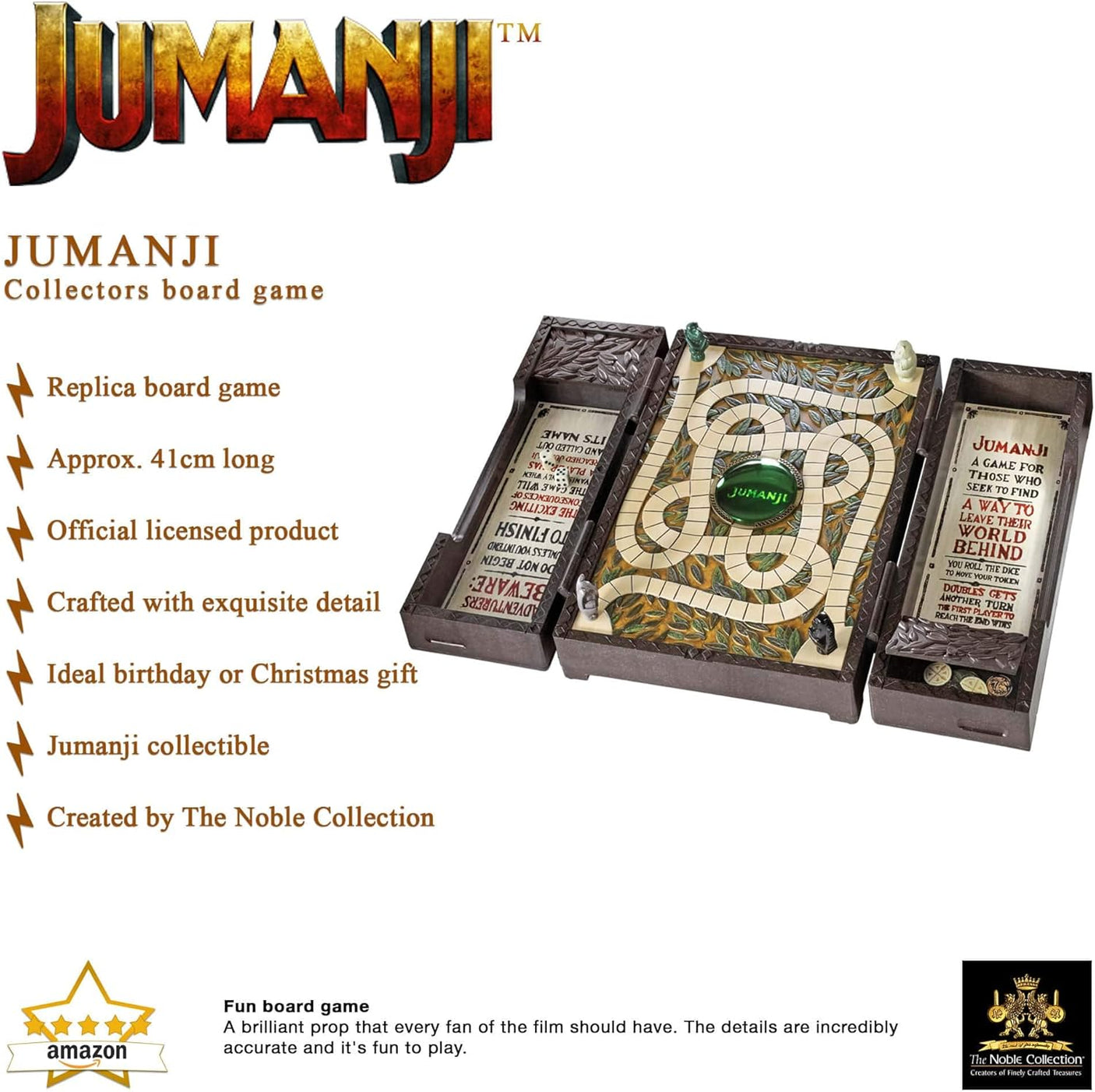 The Noble Collection Jumanji Board Game Collector Replica