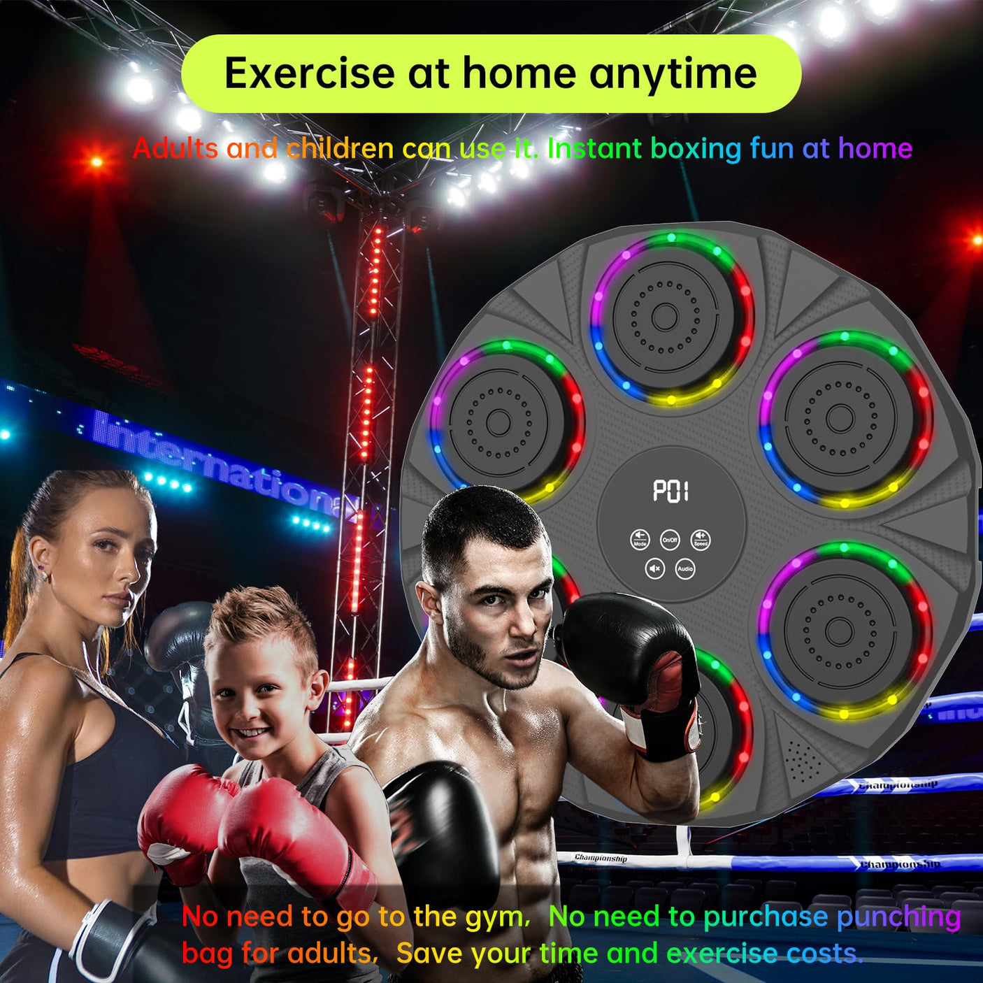 Music Boxing Machine Wall Mounted Smart Bluetooth Boxing Equipment for Boxing Enthusiasts