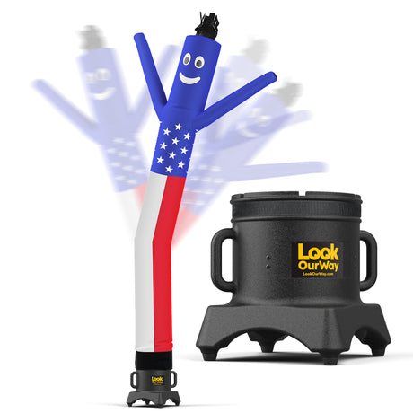 LookOurWay Air Dancers Wacky Waving Inflatable Tube Man Set - 10 Feet Tall Inflatable Dancing Man with Blower - Red