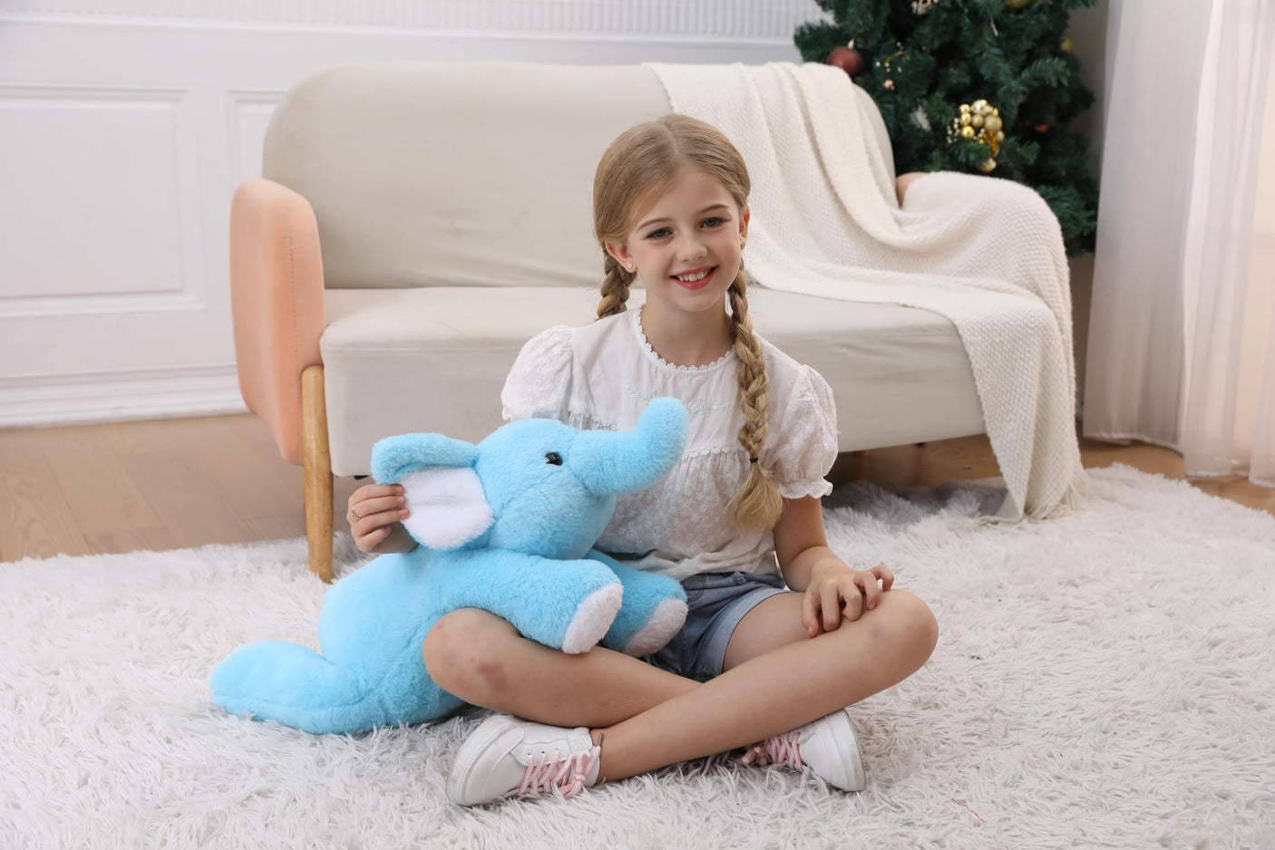 5 lbs, 24 inches Panda Weighted Stuffed Animals, Cuddly Weighted Panda Plush Pillow Giant Plushie Ideal Gift for Adults & Kids