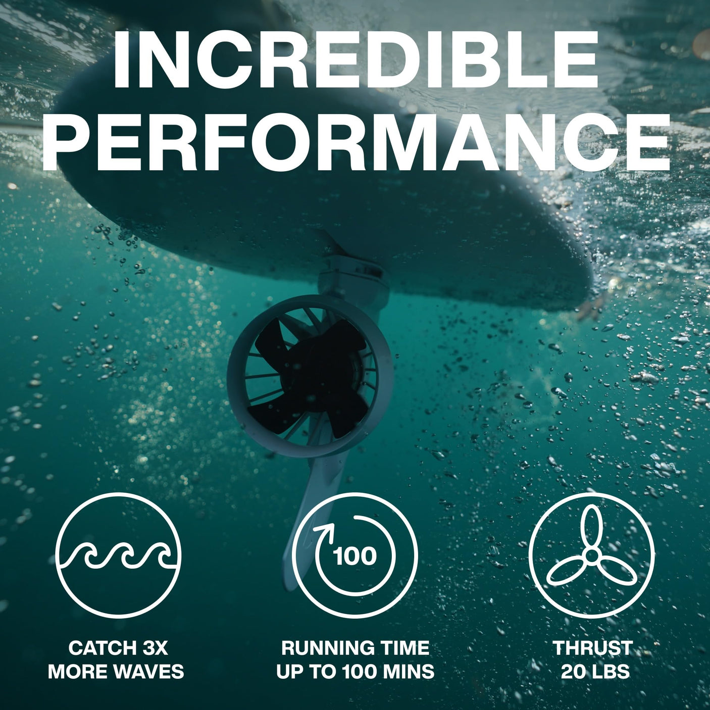 Fin - Electric Motor for Surfboards, SUPs and Kayaks. Lightweight, Compact, and Shockingly resistant Electric Fin with Remote Control. (Boost Fin)