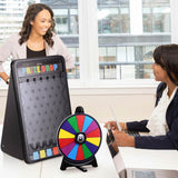 WinSpin 30" Prize Drop Board Foldable Stand Disk Drop Board Game Customizable 6 Slots with 10 Pucks for Carnival Tradeshow Party, (19"x30")