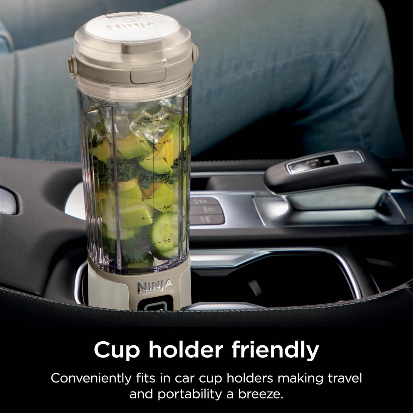 Ninja BC155PS Blast Two-Pack Portable Blender, Cordless, 18oz. Vessel, Personal Blender-for Shakes & Smoothies, BPA Free, Leakproof-Lid & Sip Spout, Rechargeable, Dishwasher Safe Parts, Peach & Stone