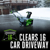 EGO POWER+ 24" Electric Snow Blower, Cordless Self-Propelled 2-Stage, Includes (2) 56 V 7.5Ah Batteries and Dual Port Charger - SNT2405