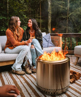 Solo Stove Bonfire with Stand | 19.5" Smokeless Fire Pit, Removable Ash Pan | Portable Stainless Steel Wood Burning Outdoor Fireplace, Ideal for 4–6 People, 21.75 lbs