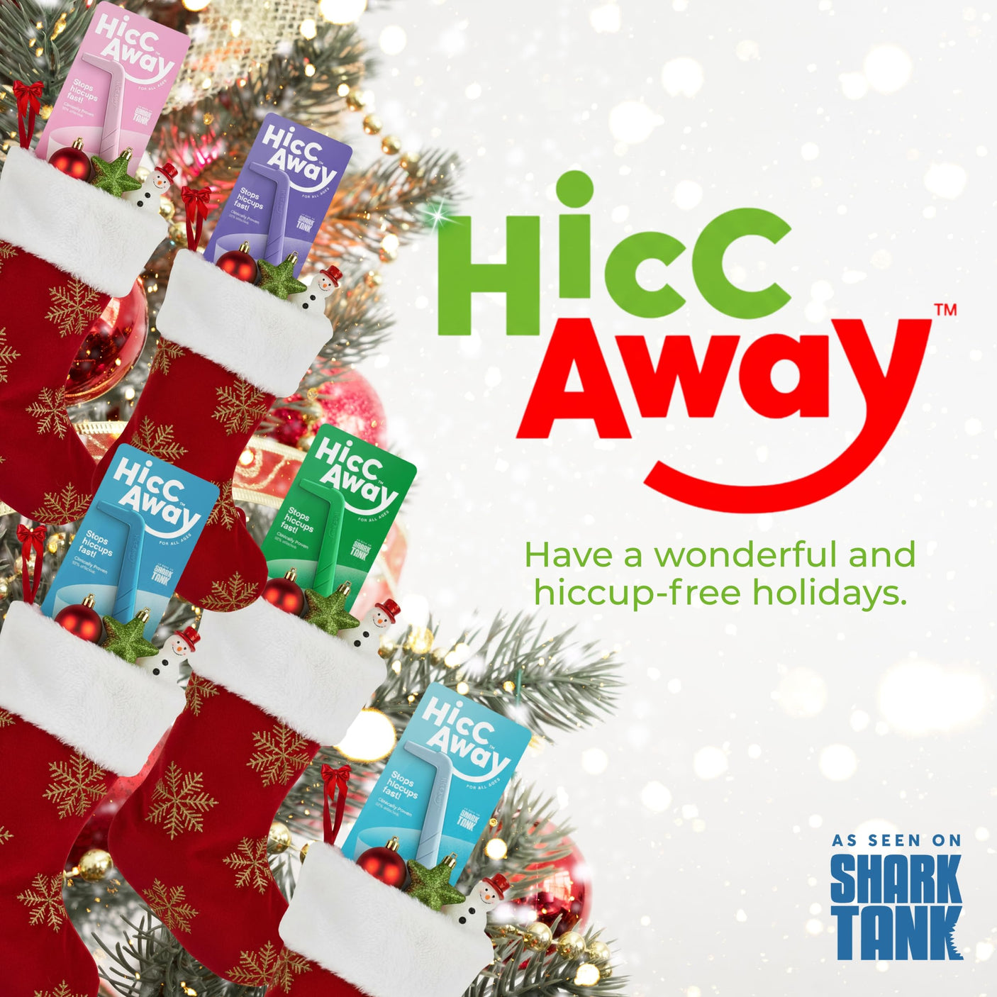 HiccAway Hiccup Straw - Stops Hiccups Naturally & Fast - As Seen On Shark Tank - Clinically Proven Relief for All Ages, Children & Adults - Safe, Lightweight, & Reusable (HiccAway Blue) 1 Pack