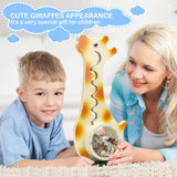 Wooden Dinosaur Piggy Bank Boalord for Boys Kids Girls Clear Big Belly Animal Coin Bank for Toddler Real Money Toy（Dino-Blue）