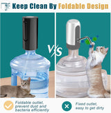 5-Gallon Water Bottle Pump Dispenser: YISH Electric Water Dispenser Pump for Bottled Water Foldable Drinking Water Pump USB-Charing Water Bottle Dispenser Automatic Water Gallon Pump