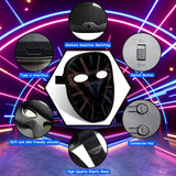 Depointer Life Led Mask with Rechargeable Bluetooth-compatible App Controlled, Customizable led mask, Lighted Face Transforming Mask, unisex-Adult