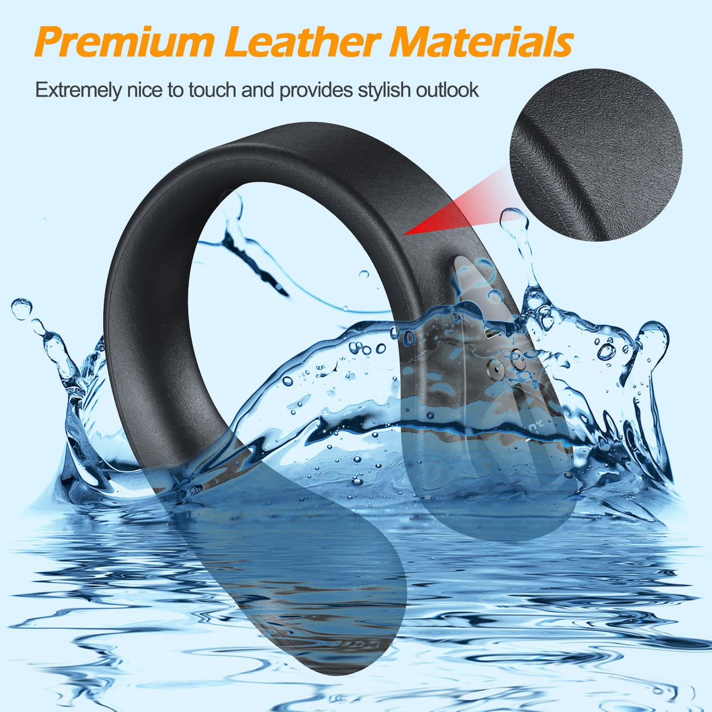 Portable Neck Warmer Rechargeable, Soft Leather Cordless Neck Heater Wrap Graphene Heated Scarf with 12 Heat Levels, Hand Warmers Electric Heating Pad for Pain Relief, Warm Gifts for Women Men