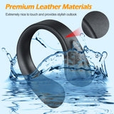 Portable Neck Warmer Rechargeable, Soft Leather Cordless Neck Heater Wrap Graphene Heated Scarf with 12 Heat Levels, Hand Warmers Electric Heating Pad for Pain Relief, Warm Gifts for Women Men